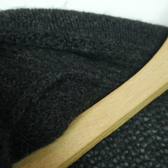 Eileen Fisher Small Cardigan Jacket Yak Blend Leather Black Minimal Quiet Luxury - Picture 12 of 14